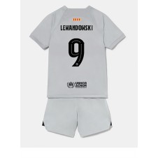 Barcelona Robert Lewandowski #9 Tredjedraktsett Barn 2022-23 Kortermet (+ korte bukser)